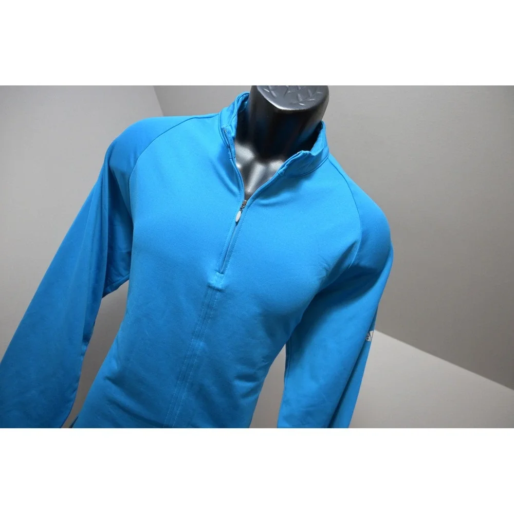 Adidas Quarter Zip Golf Jacket Pullover Mens Medium Blue Long Sleeve Excellent